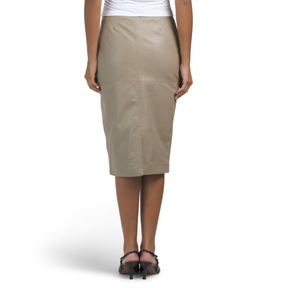 BOD & CHRISTENSEN Lush Genuine Leather Skirt - Picture 2 of 2